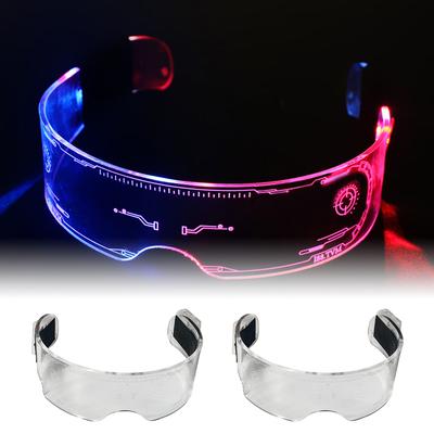 LED-glasögon USB-laddningsbara trådlösa självlysande glasögon Nattbarfestgåvor Neonfest Elektroniska rekvisita för Halloween Jul