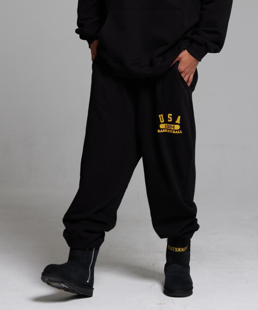 CREAM SODA LAB Usa Logo Training Jogger Pants Black Yellow
