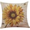 New Sunflower Pillow Summer Sunflower Sofa Pillow Linen Decorative Cushion Cover Pillow Cover