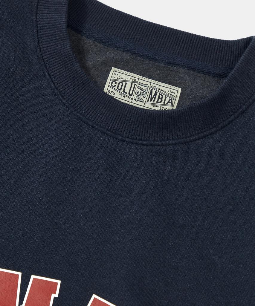 COLUMBIA UNIVERSITY Reverse Arch Fleece Crew Neck_Navy
