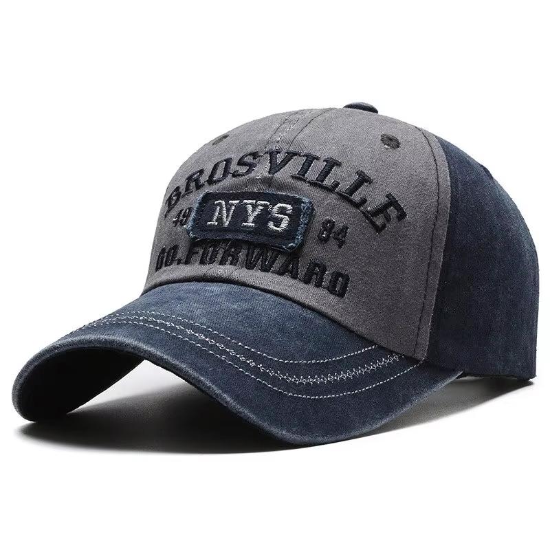 Retro Letter Embroidery Baseball Caps Men Women Washed Cotton Adjustable Casual Hat Hip Hop Streetwear Sun Hats Y2k Hat