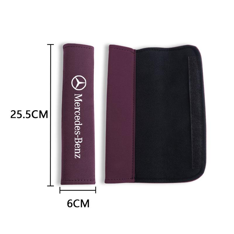 CRB1 Car Seat Belt Cover Safety Shoulder Protector Pad For Mercedes Benz W203 W204 W205 W206 W212 CLK GLA B C E S Class Accessories