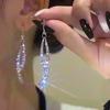 High-end Purple Golden Foil Crystal Ball Earrings For Women Fashionable Personalized Daily Accessory Party Jewelry Birthday Gift