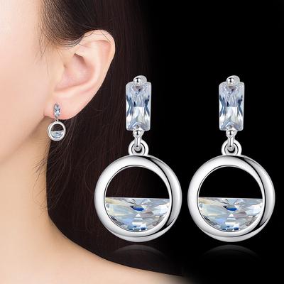 Exquisite Craft Transparency Round Lake Shaped Earrings for Women for Love for Friend KTJ
