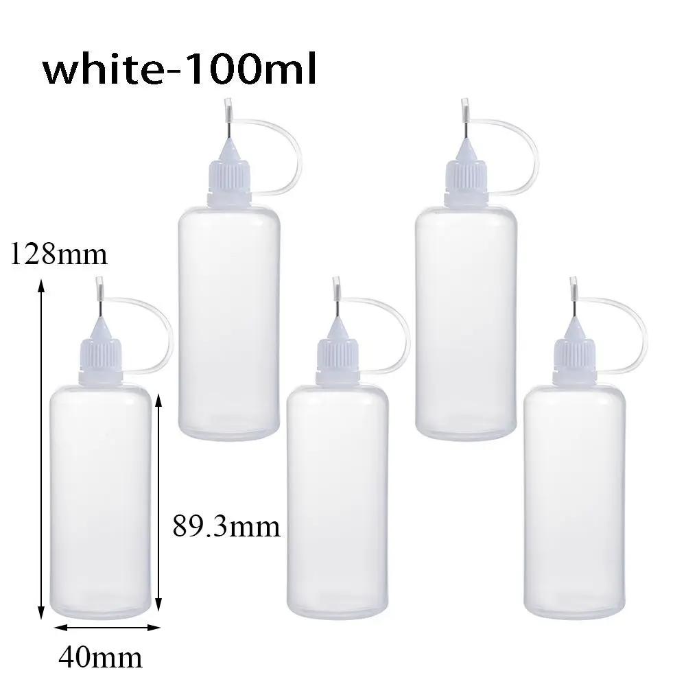 5/10/20/30/50/100ML Resuable Needle Tip Glue Applicator Plastic Bottle for Paper Quilling DIY Scrapbooking Paper Craft Tool