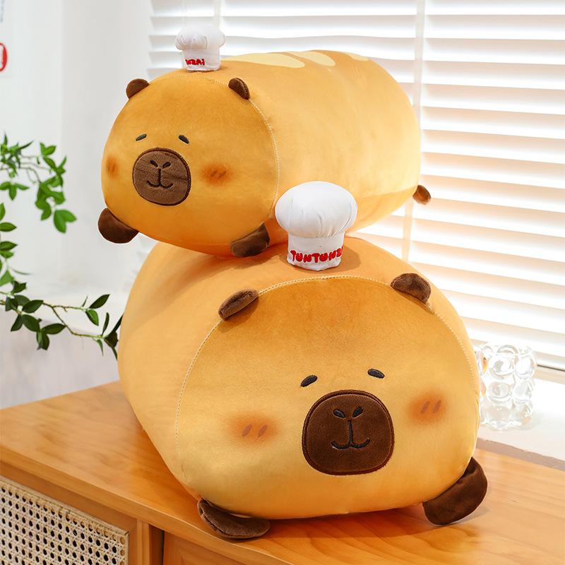Kapibara Baking Series Baguette Croissant Long Pillow Plush Toy Sleeping Ragdoll