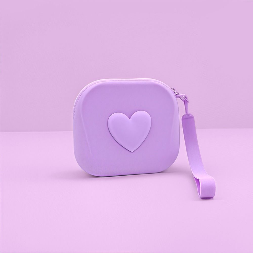 Silicone Square StorageBag Portable Earphone Organizer Card Holder Coin Purse Daily Use