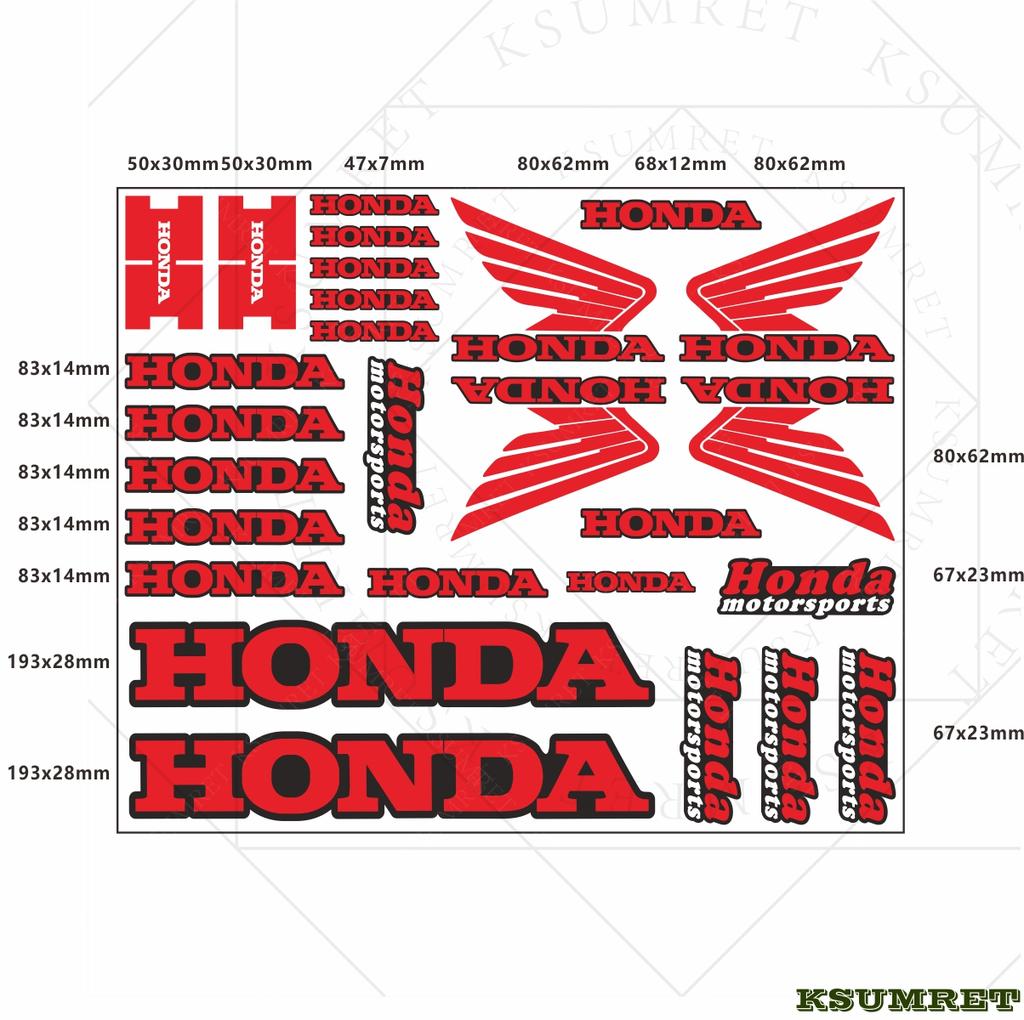 Honda Sticker Logo Motorcycle Hemet Vinyl Decal Waterproof Reflective