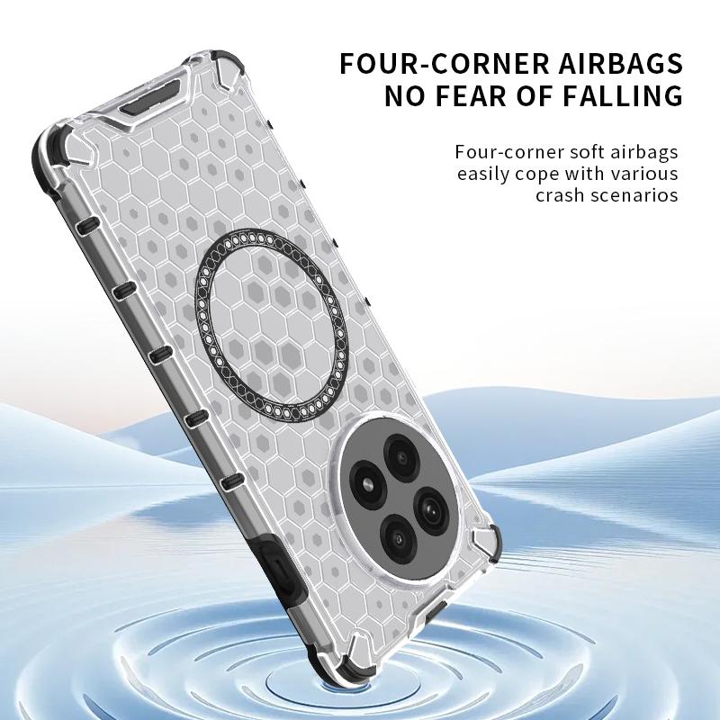 For OnePlus 13R 5G Magnetic Ring Back Cover Phone Case Magsafe Ring Wireless Charge Lens Protect Shockproof Coupe Cases