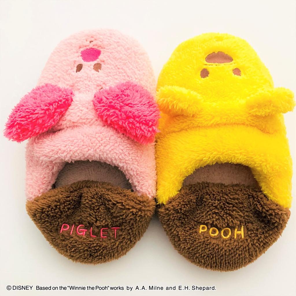 MORIPiLO Sanrio Indoor Winnie the Pooh and Sizes Slippers, Piglet, Pink, 23-25cm