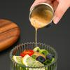 6Pcs Sauce Cups with Easy Open Colorful Lids Leak-Proof 40ml Salad Dressing Containers Stainless Steel Snack Cups