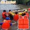 High Buoyancy Life Jacket Adult Kids Foam Safety Vest With Reflective Strips Orange Emergency Flotation Swimming Survival Gea