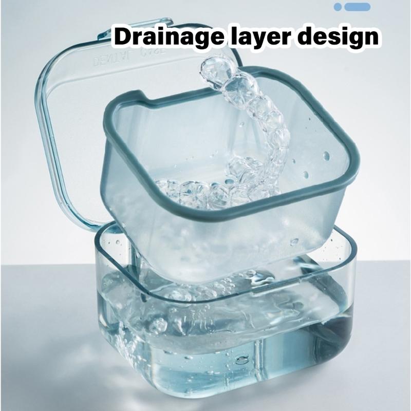 Leakproof Retainer Box Hygienic Travel Denture Container Compact Lightweight For Daily Use