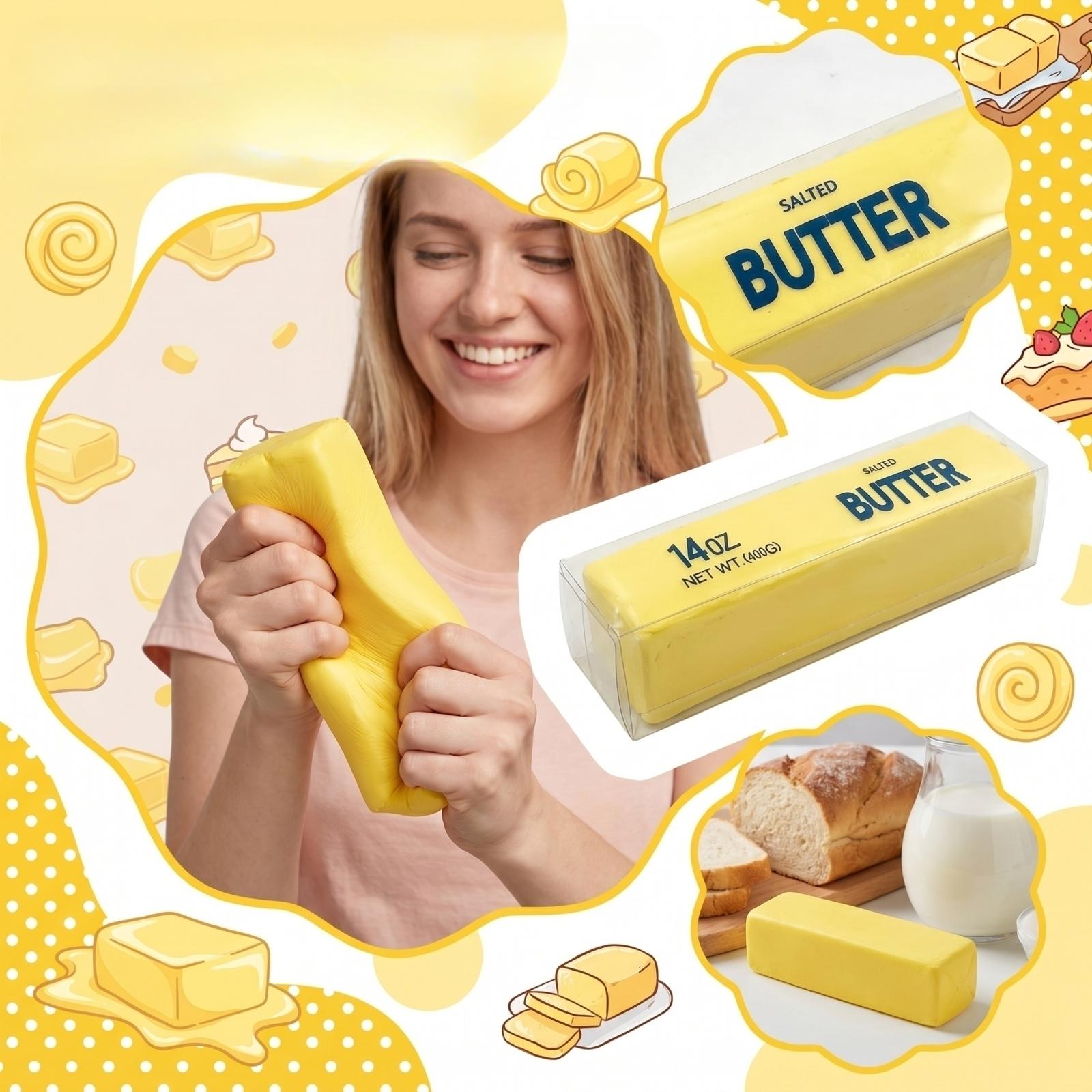 

Butter Stick - Slow- Soft And Cute Toy, Soft And Cute Toy, Stress Ball, Fingertip Toy For Stress Relief And ADHD, Party Gift One Size жёлтый