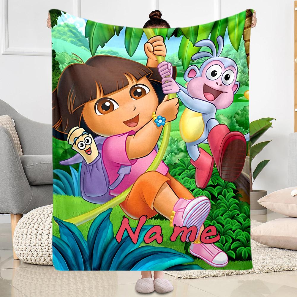 Dora's Jungle Adventure Blanket Soft Warm Cozy Great for Office Bedding Seaside for All Seasons Modern Gifts For Family Or Friends