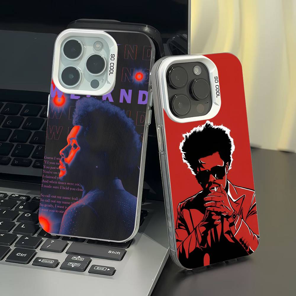 Singer The Weekend Phone Case for iPhone 17 17Air 16 15 14 13 12 11 Pro Max Plus Colorful Silver