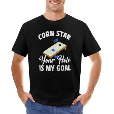Funny Cornhole  Corn Star Your Hole Is My Goal TShirt Graphic T Shirts T Shirt Man Oversized T Shirts for Men