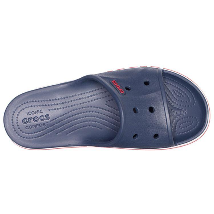 Crocs Bayaband Printed Logo Embossed EVA Silent Slide Sandals Unisex Sandals Blue White Red 205392-4CC