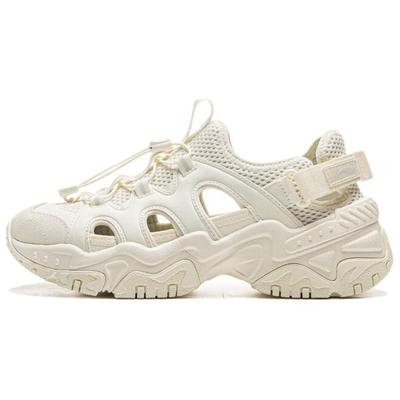 Li Ning Brown Sugar Slip Resistant Breathable Abrasion Resistant River Trekking Shoes Women's Ecru AGUV020-1