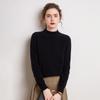 Women's Pure Cashmere Semi-High Neck Sweater - Autumn/Winter High-Quality Knit Base Layer