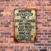 D Flat Pc Vintage Rustic Iron Metal Tin Sign X Inches Humorous Motivational Wall Art with Inspirational Quote Distres