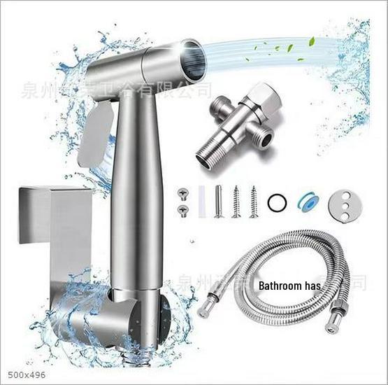 Dual Angle Valve Bidet with High-Pressure Spray Gun for Bathroom & Toilet