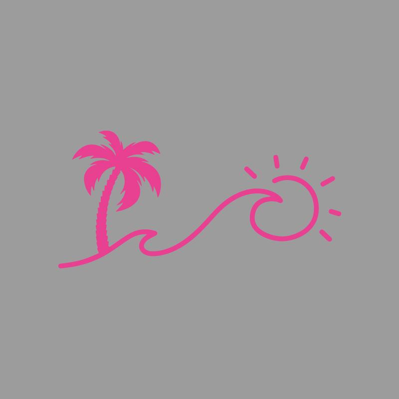 Onda Tropicale Palma Estiva Creativi e Divertenti Adesivi Per Fan di Cartoni Animati eAmanti Alta Qualità Per Auto Camion Motociclette