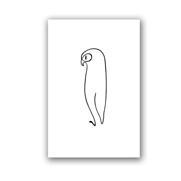 Picasso Minimalist Animal Dog and Peace Dove Canvas Painting Wall Art Pictures Posters and Prints for Living Bedroom Home Decor