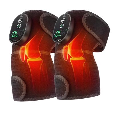 Massaggio elettrico per ginocchia con vibrazione, fisioterapia, ginocchiere per articolazione del gomito, osteoartrite, dolori reumatici, massaggio caldo