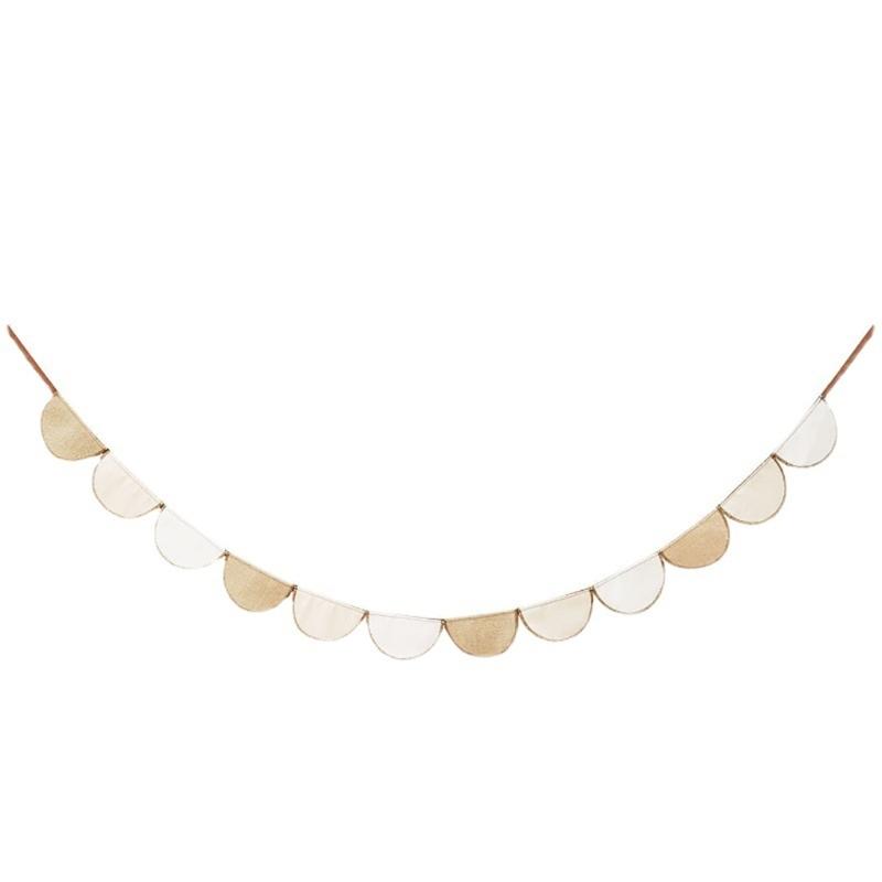 

Cotton Cloth Flower Garland Flags Pennant Home Kid Room Wall Hanging Decorations Banners Wedding Party Photo-Props 1