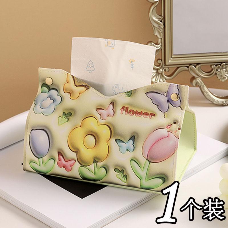 

2024 Новая коробка для салфеток с трехмерной печатью для гостиной, спальни, ящик для хранения бумажных полотенец жёлтый