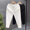 Men's Solid Color Casual Pants Autumn Sweatpants Simple Cropped Pants