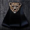 Men's Bow Tie Leopard Head Rhinestone Ribbon Bowtie Women's Shirts Collar Flowers Fashion Korean British Dress Suits Accessories