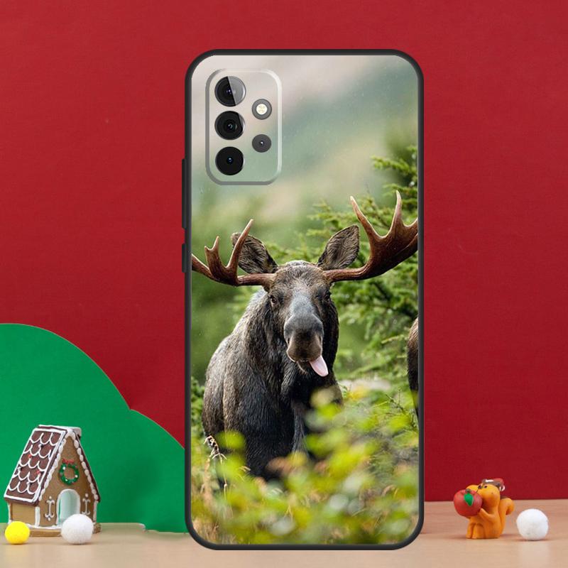 Stag Bull Moose Reindeer Deer Case For Samsung Galaxy A36 A56 A06 A13 A53 A32 A12 A22 A52 A35 A17 A16 A55 A15 A54 A34 A14