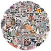 50 Stück Procyon lotor Tiere Cartoon Graffiti Aufkleber DIY Handy Gitarre Laptop Notebook Koffer Tasse Wasserdichter Aufkleber Kinderspielzeug