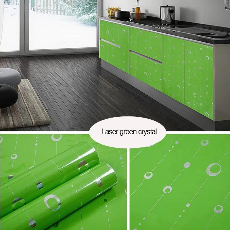 Laser Baking Paint Thicken Self Adhesive Wallpaper Desktop Cabinet Renovation Sticker Kitchen Waterproof Oil Resistant Sticker