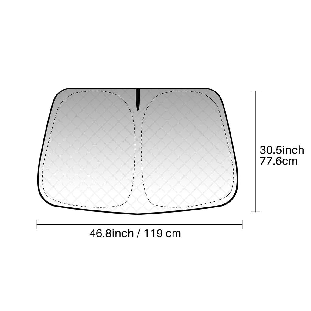 KUNGKIC Sunshade for Fiat 500 and Abarth Front Window Sun Light Heat UV Heat Easy Easy Interior Accessories 595, Sunshade, Protection, Blocking,