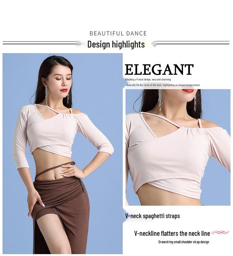Belly Dance Modal Top: Sexy Oriental Costume for Women, Ideal for Adult Beginners and Training Teams