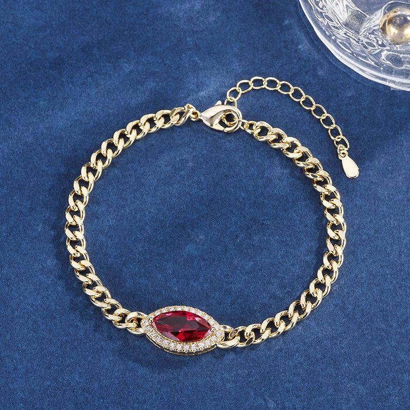 

Jewelry Imitation Colored Treasure Bracelet, Gemstone Horse Eye Stone 7 * 14