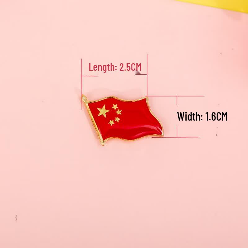 National Flag Magnetic Brooch Set