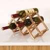 Collapsible Wooden Wine Racks Bottle Cabinet Stand Holders Wood Shelf Organizer Storage for Retro Display Cabinet