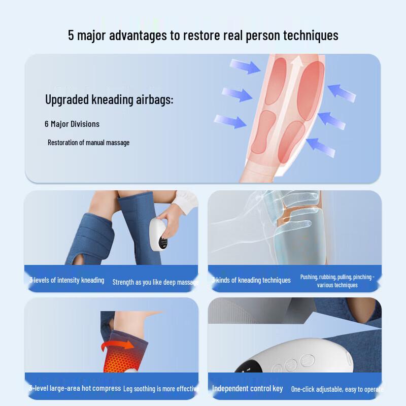 Miaojie X5 Air Compression Leg and Calf Massager CN Plug (adapter Included)