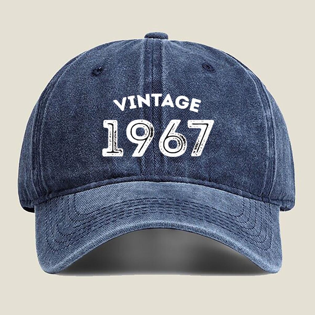 Vintage 1967 Retro Badge Fashion Washed Baseball Cap Outdoor For Womens Unisex Female Beach Dad Hat Hip Hop