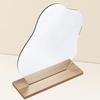 MagZen Wave Mirror Unbreakable Stand Scandinavian Design Makeup Stylish Interior Lightweight Safe (Cloud)