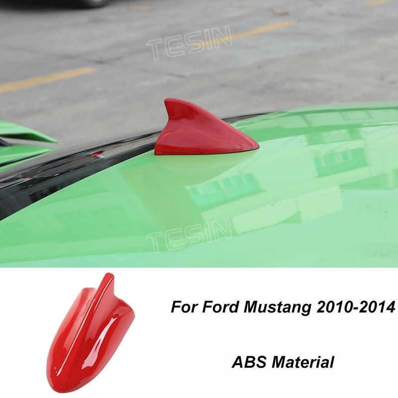 TESIN Car Red Interior Decoration Cover Stickers For Ford Mustang 2009 2010 2011 2012 2013 2014 Exterior Accessories Car