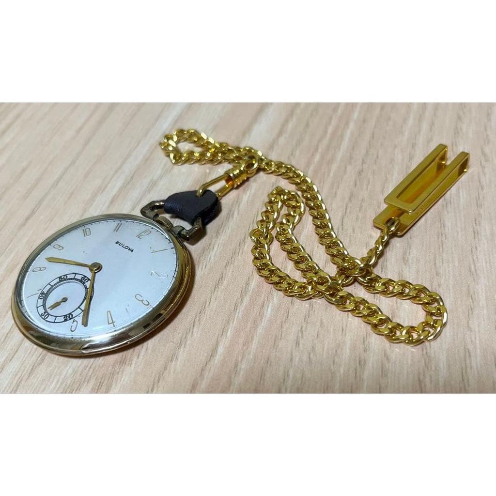 Used Vintage BULOVA Pocket Watch, Small Seconds, Manual Wind, with Chain