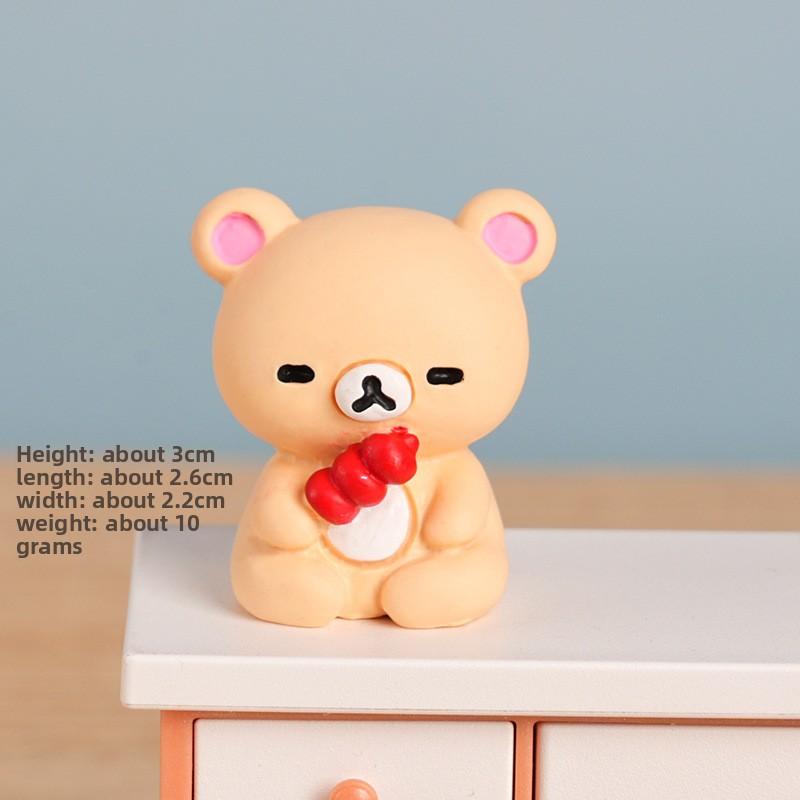 Newly Launched Super Cute and Relaxing Bear Resin Decorative Item, Creative Handicraft, Cute Ball-shaped Tabletop Item, Vehicle-mounted Item 01