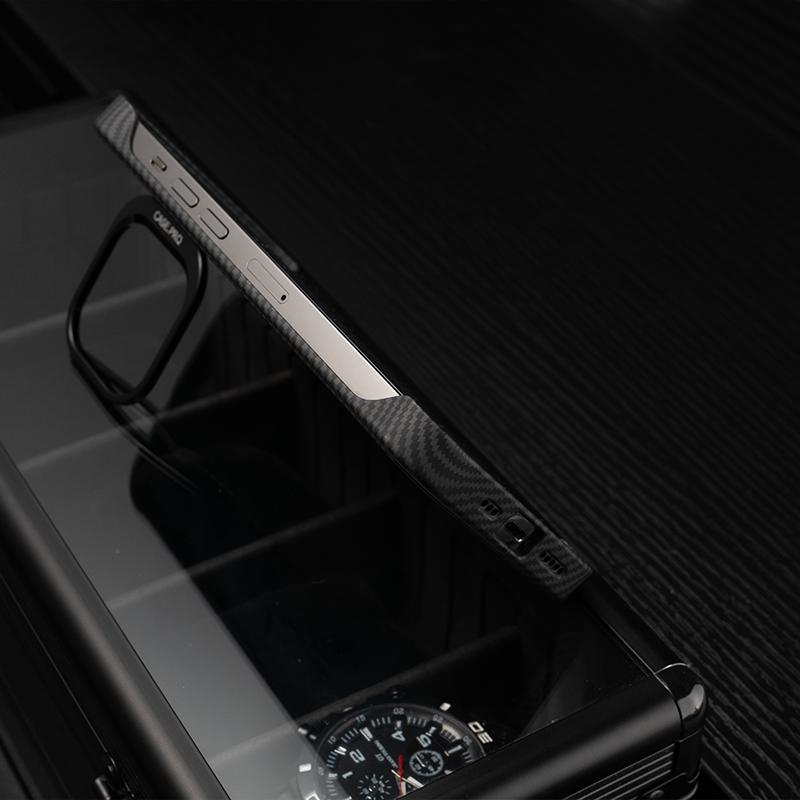 Suitable for Apple 15promax Phone Case, Carbon Fiber Texture Magnetic Attraction, IPhone14 Borderless, 13 Stand, 12 Drop Resistance