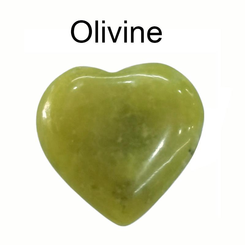 Heart-Shaped Natural Crystal Gemstone Pendant (20mm)