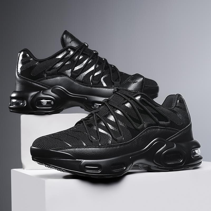 Men Sneakers Running Fashion Outdoor Jogging Sports Shoes Mesh Breathable Cushioning Black Basket Footwear Male Plus Size 39-46